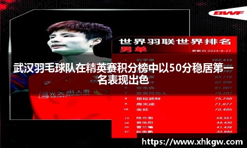武汉羽毛球队在精英赛积分榜中以50分稳居第一名表现出色